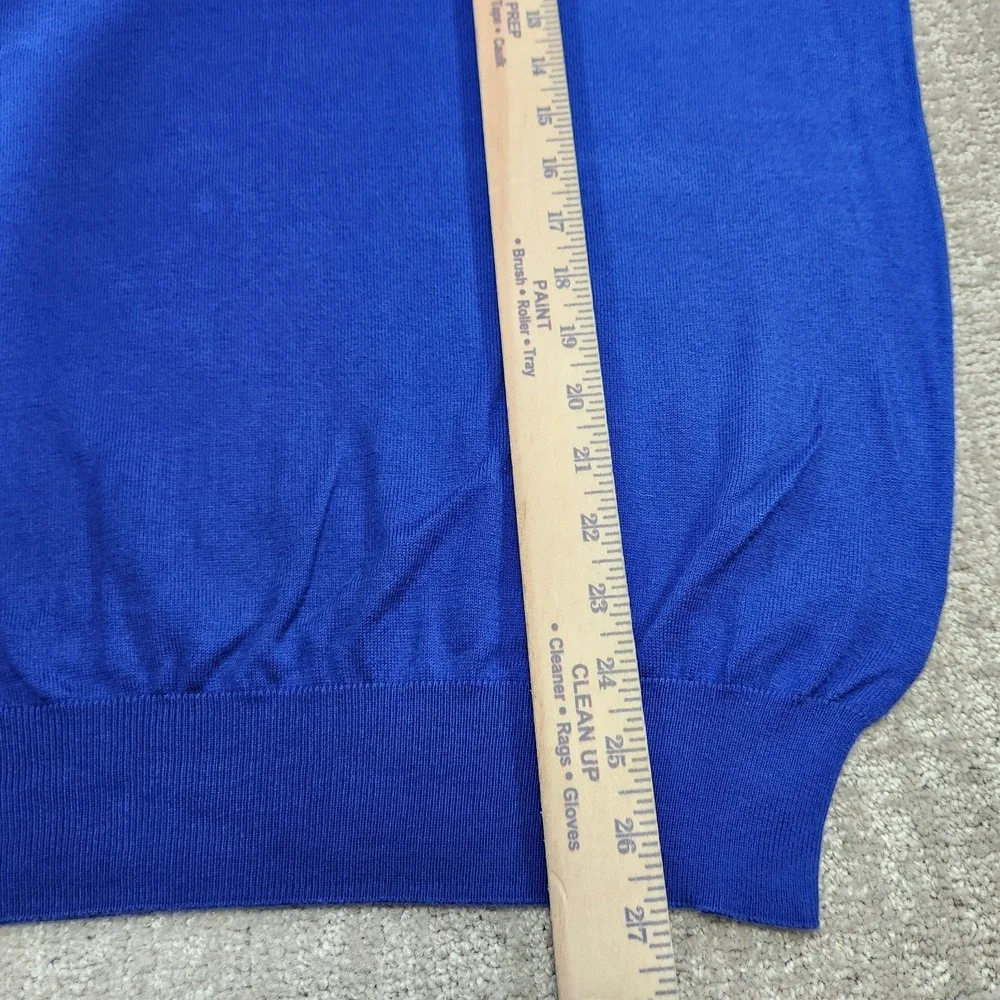 Polo Ralph Lauren Sweater Men Medium Pima Cotton Blue Lightweight Knit Preppy
